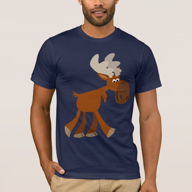 Camiseta Cute Happy Personalizado Moose T-Shirt (Anverso)
