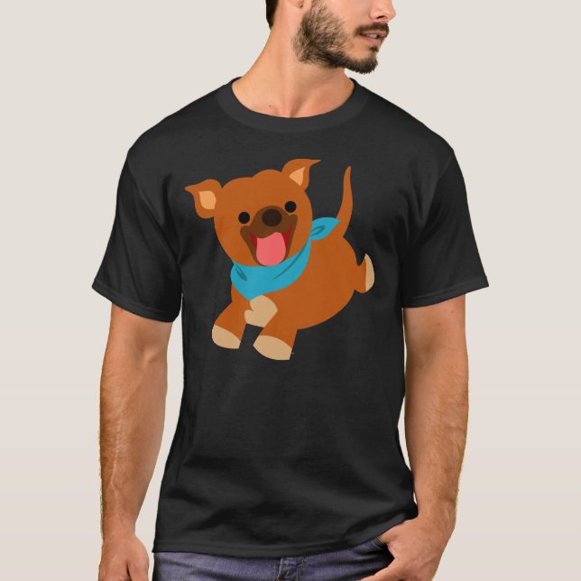 Camiseta Cute Happy Personalizado Staffie T-Shirt (Anverso)
