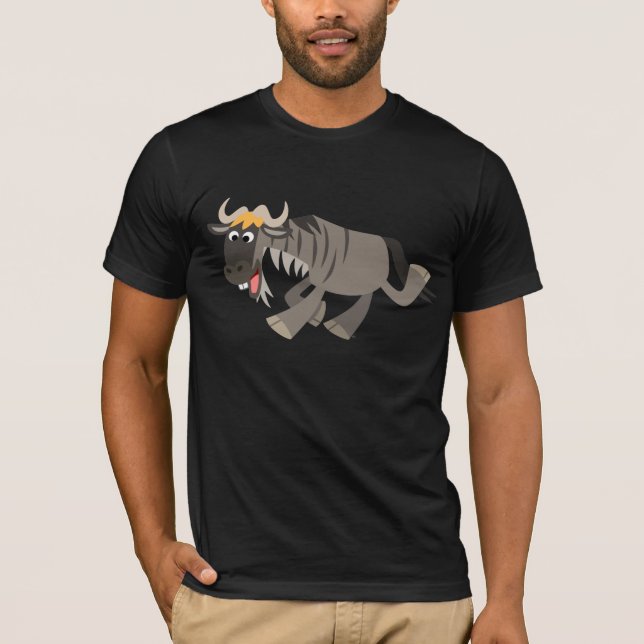 Camiseta Cute Happy Personalizado Wildebeest T-Shirt (Anverso)