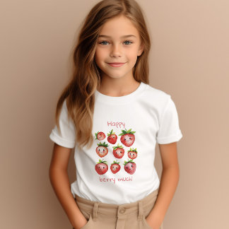 Camiseta Cute Happy Strawberry