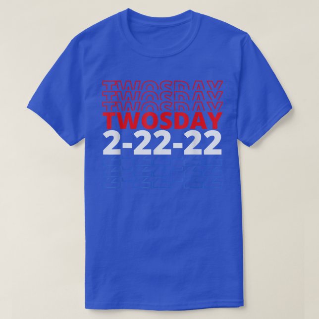 Camiseta Cute Happy Twosday 2022 Febrero 2022 22222  (Diseño del anverso)