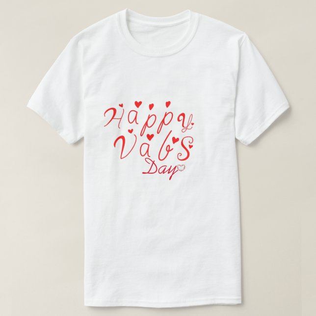 Camiseta Cute Happy Val's Day (Diseño del anverso)