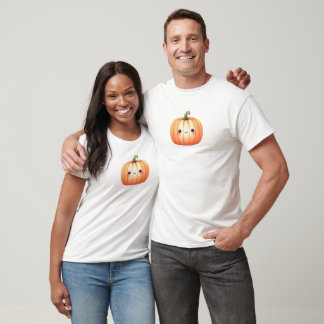 Camiseta Cute Happy Watercolor Autumn Pumpkin