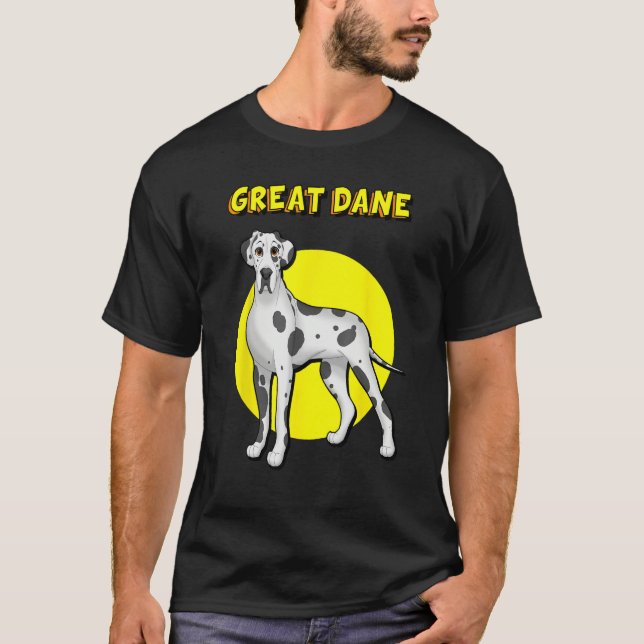 Camiseta Cute Harlequin Great Dane (Anverso)