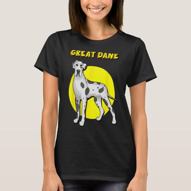 Camiseta Cute Harlequin Great Dane (Anverso)