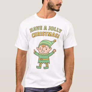 Camiseta Cute Have A Jolly Navidades Elf Doodle