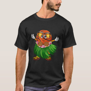Camiseta Cute Hawaii Basketball Ball Tropical Beach Summe