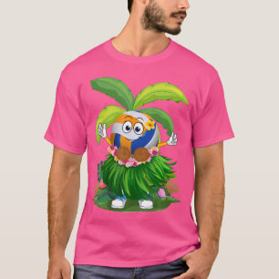 Camiseta Cute Hawaii Volleyball Ball Tropical Beach Summe