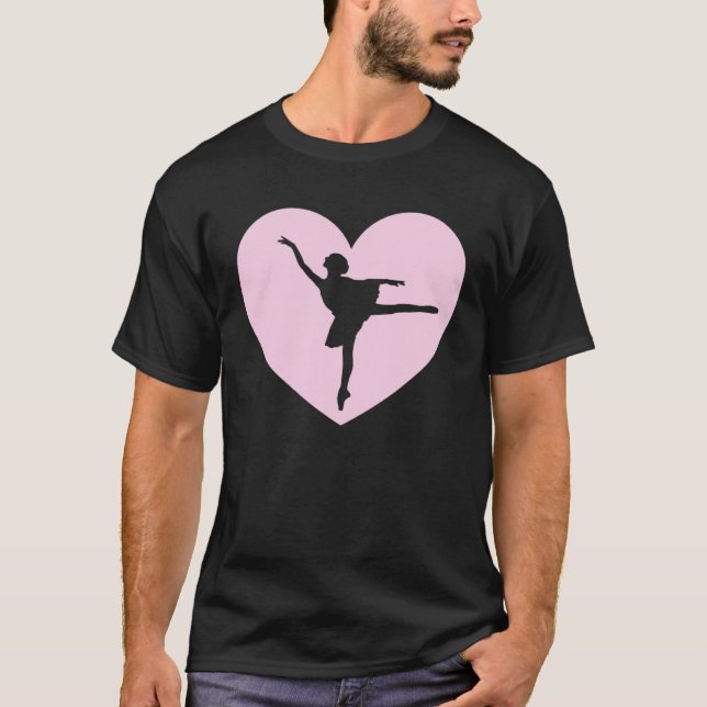 Camiseta Cute Heart Ballet  Dancing Ballerina (Anverso)