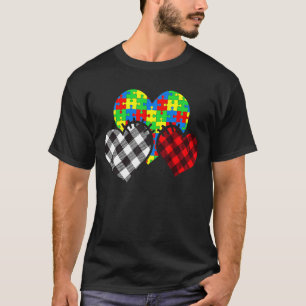 Camiseta Cute Heart Búfalo Cuadro Corazón Pieza Rompecabeza