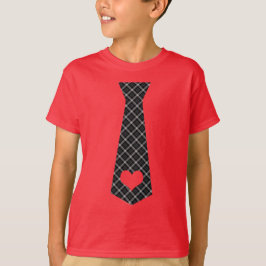 Camiseta Cute Heart Necktie Business Love Boys Valentine