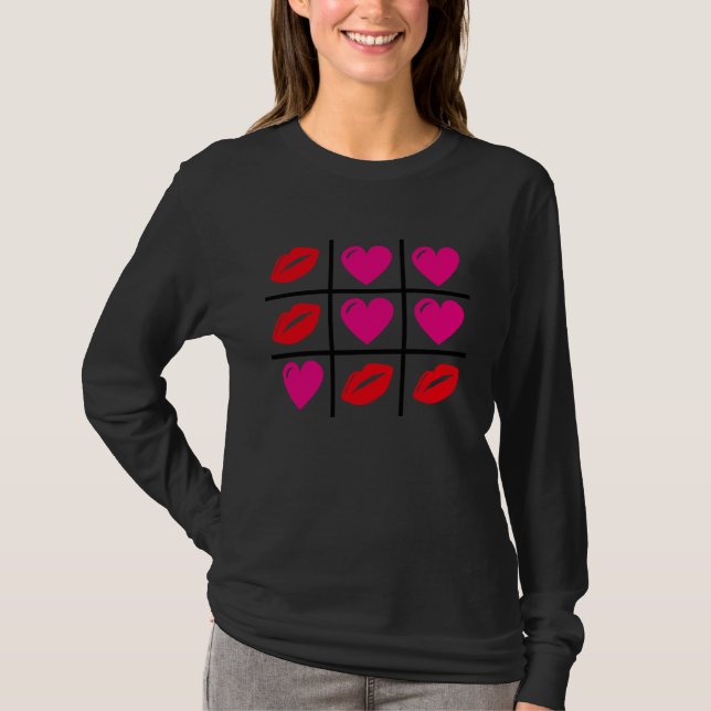 Camiseta Cute Hearts & Kisses Valentines Day Romance Valent (Anverso)