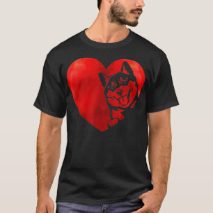 Camiseta Cute Hearts Shiba Inu Dog Puppy Lover Valentines D