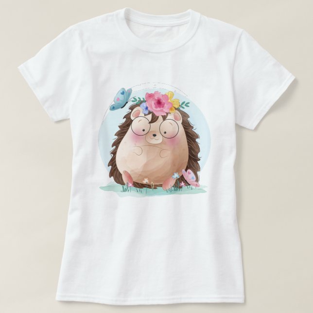 Camiseta Cute Hedgehog (Diseño del anverso)