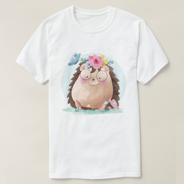 Camiseta Cute Hedgehog (Diseño del anverso)