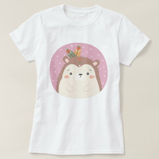 Camiseta Cute Hedgehog (Diseño del anverso)