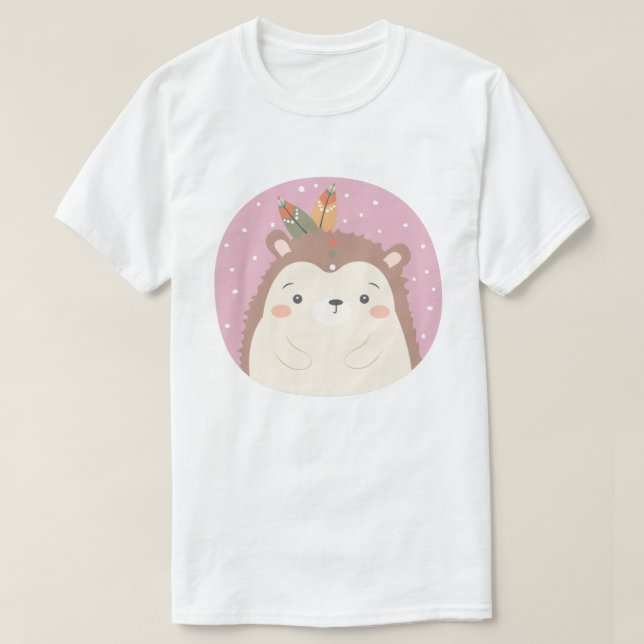 Camiseta Cute Hedgehog (Diseño del anverso)