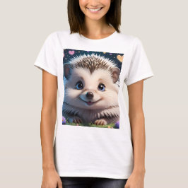 Camiseta Cute Hedgehog con grandes ojos azules