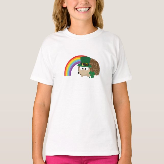 Camiseta Cute Hedgehog Leprechaun (Anverso)