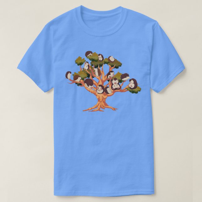 Camiseta Cute Hedgehog Nature Tree Forest Animal Hedgehog (Diseño del anverso)