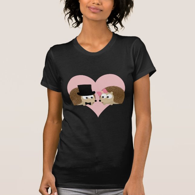 Camiseta Cute Hedgehog pareja (Anverso)