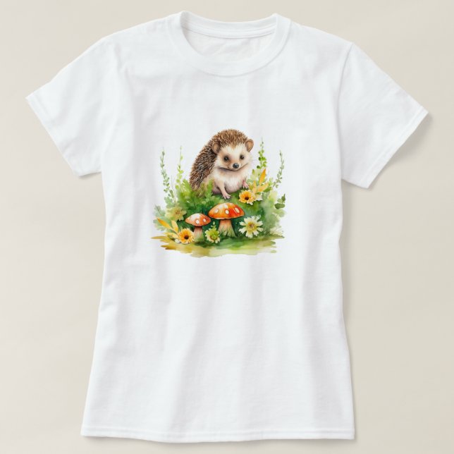 Camiseta Cute Hedgehog personalizado (Diseño del anverso)
