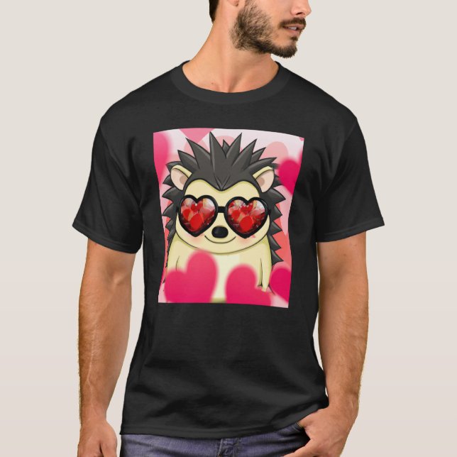 Camiseta Cute Hedgehog  Valentines Day 2023 (Anverso)