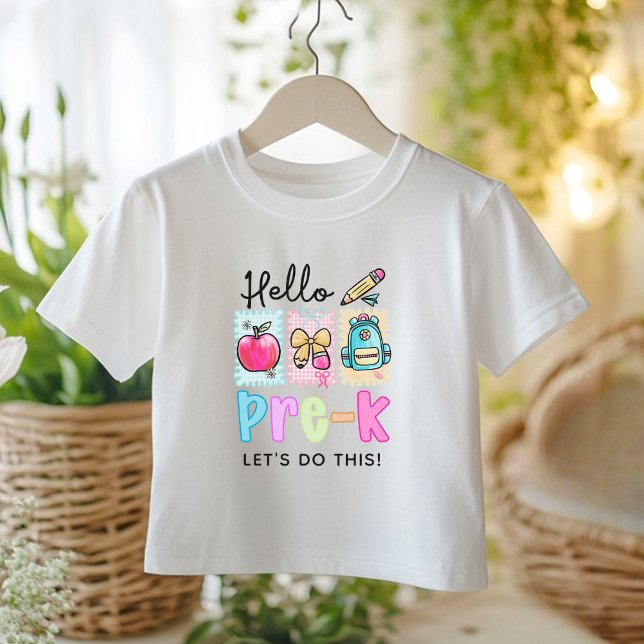 Camiseta Cute Hello Pre-K Preppy (Subido por el creador)
