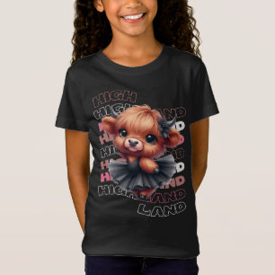 Camiseta Cute Highland Cow Ballerina - Kawaii Animal