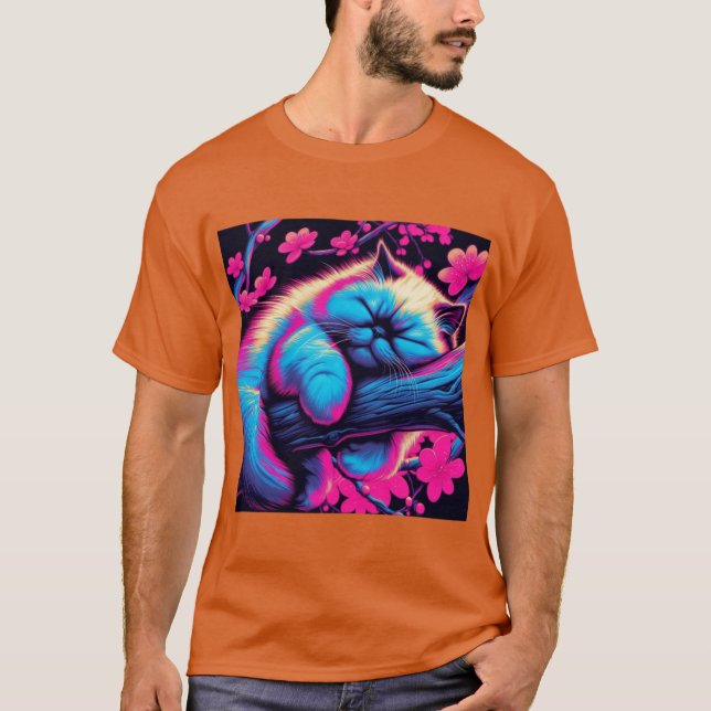 Camiseta Cute himalayan cat sleeping friends (Anverso)