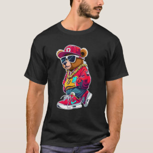 Camiseta Cute Hip Hop Teddy Bear Tshirt 90 ropa de hip hop