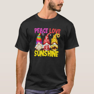 Camiseta Cute Hippie Sunflower Summer Gnomes Paz Amor Sun