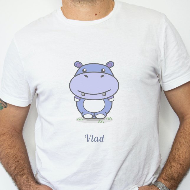 Camiseta Cute Hippo (Cute Hippo Men's T-shirt)