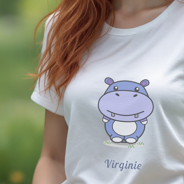 Camiseta Cute Hippo Woman (Cute Hippo T-shirt)