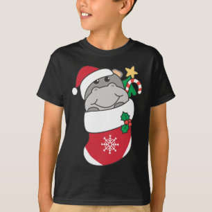 Camiseta Cute Hippos En Las Acciones De Navidades Para Navi