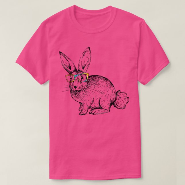 Camiseta Cute Hipster Bunny Tie Dye Glasses Rabbit Lovers E (Diseño del anverso)