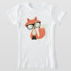 Camiseta Cute Hipster Red Fox (Laydown)