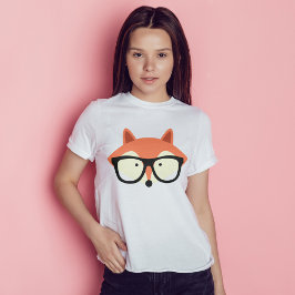 Camiseta Cute Hipster Red Fox