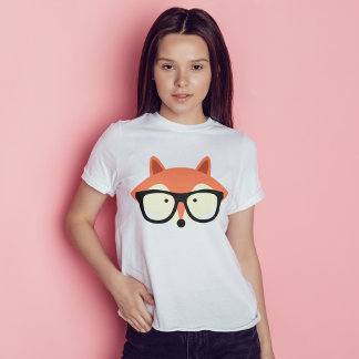 Camiseta Cute Hipster Red Fox