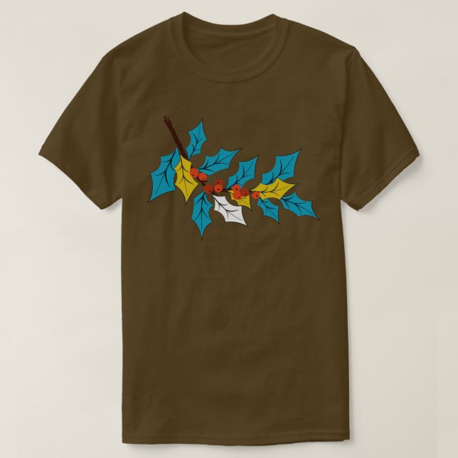 Camiseta Cute Holly Branch (Diseño del anverso)