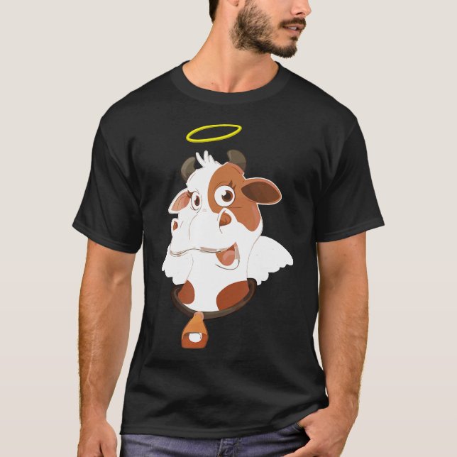 Camiseta Cute Holy Cow Heavenly Cattle Pun (Anverso)