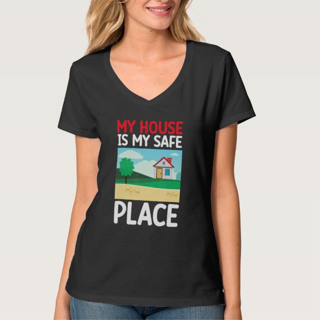 Camiseta Cute Home Sweet House Family Safe Place Parents (Anverso)