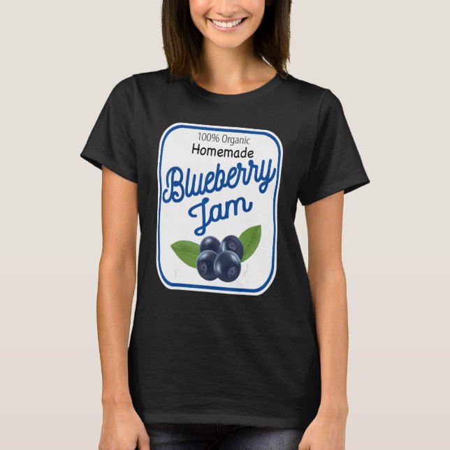 Camiseta Cute Homemade Blueberry Jam Easy Lazy Halloween Co (Anverso)