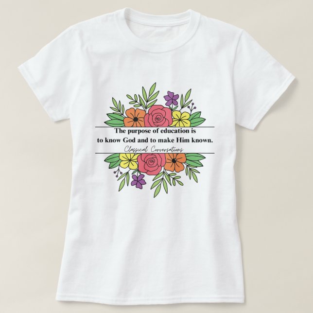 Camiseta Cute Homeschool CC Conversaciones cristianas (Diseño del anverso)