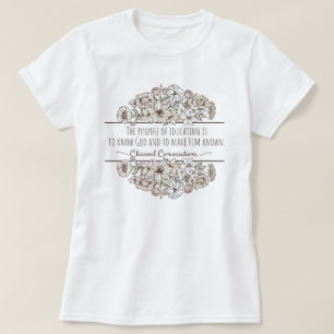 Camiseta Cute Homeschool Mamá Conversaciones Clásicas Flora