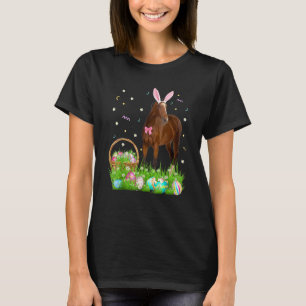 Camiseta Cute Horse Easter Day Bunny Eggys Pascua De Pascua