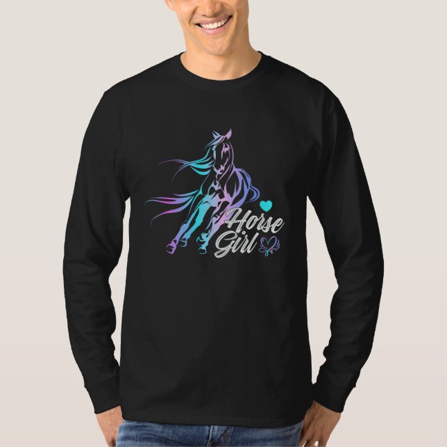 Camiseta Cute Horse Girl Horseback Riding Cowgirl Ladies We (Anverso)