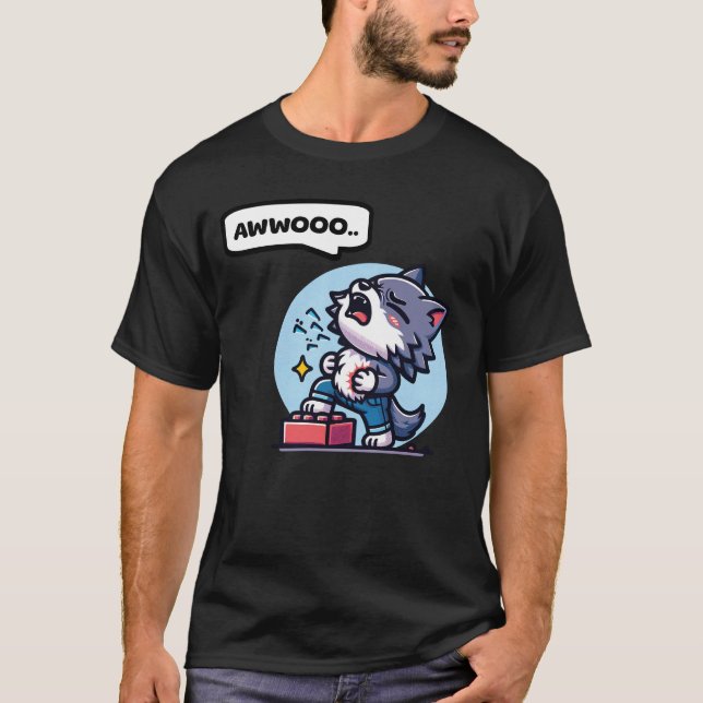 Camiseta Cute Howling Werewolf (Anverso)