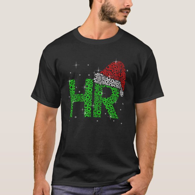 Camiseta Cute HR Santa Hat Human Resource Jobs Christmas Xm (Anverso)