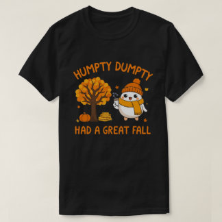 Camiseta Cute Huevo Carácter Calabaza Caída Otoño Ilustraci